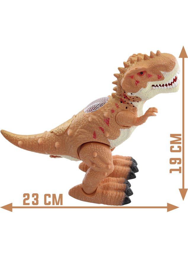 Dinossauro Tiranossauro Rex Emite Som e Luz 19cm - Pais e Filhos