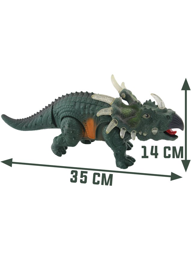 Dinossauro Robô Triceratops com Luz e Som Sakes - minipreco