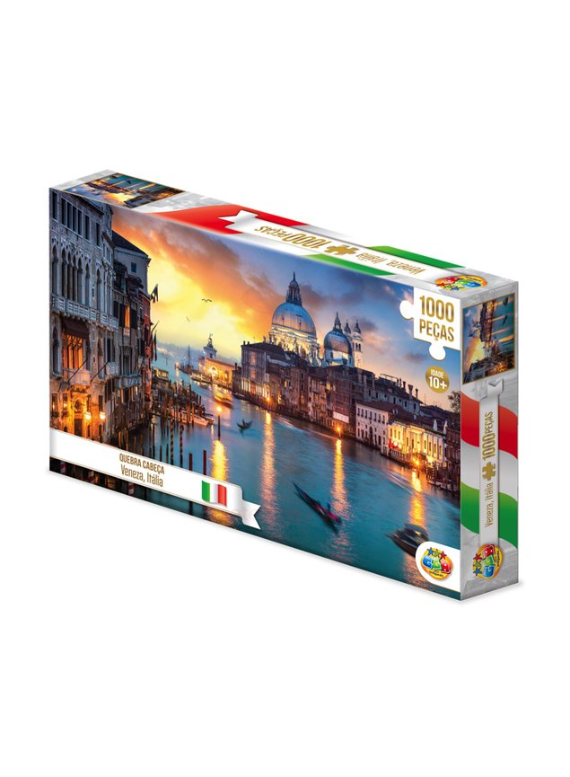 Quebra Cabeça Veneza Grande 1000 peças 54x74 cm Puzzle Jogo - Erafull