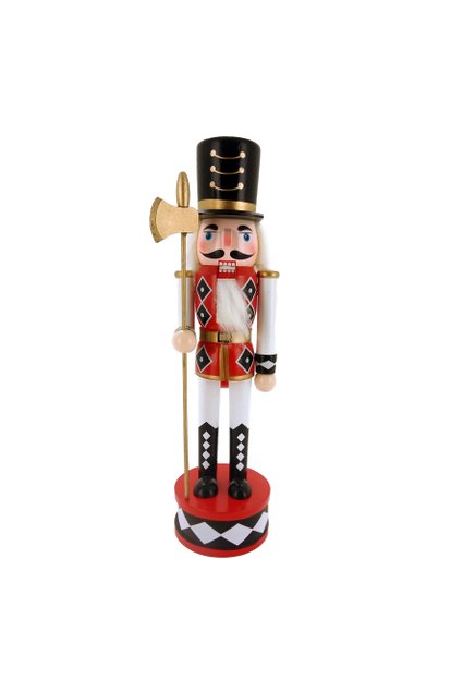 Boneco de Natal Menina em Pé Segurando Coração 48cm - Xadrez Vermelho - Ref  72733001 D&A - CCS Decorações