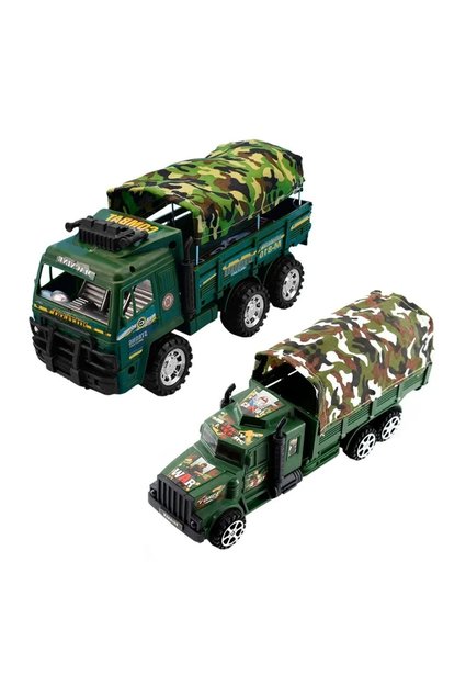 Brinquedo Carreta A Fricção Caminhão Militar Camuflado