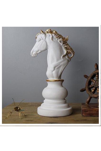 Escultura Cavalo 22cm Xadrez Espressione