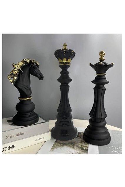 1 peça decoração de arte de cabeça de cavalo xadrez
